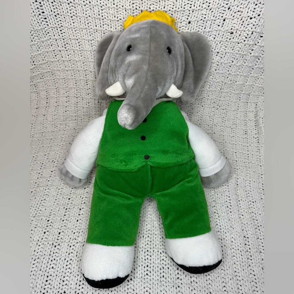 Vintage King Babar the Elephant Plush Soft Toy by Gund 1988 Large 17" (C135)